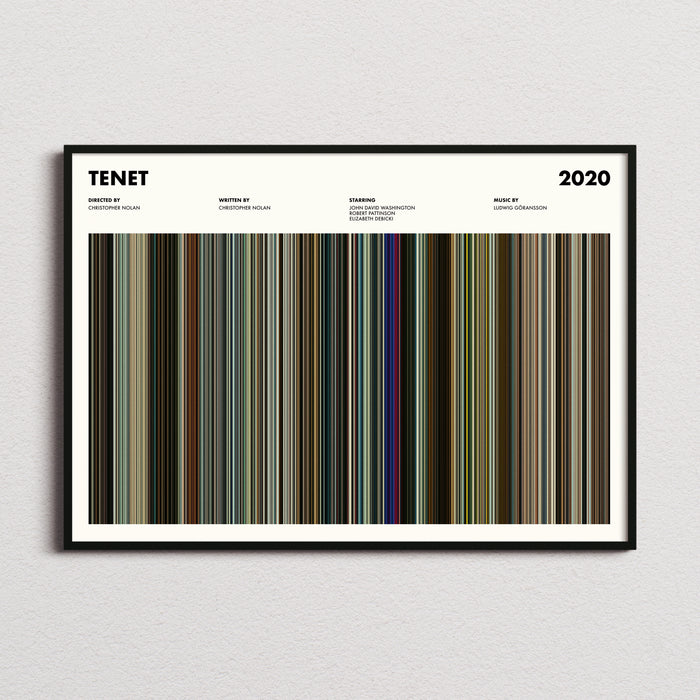 Tenet Movie Barcode Poster