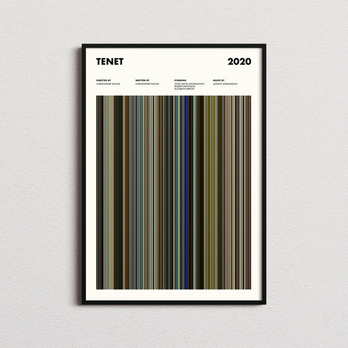 Tenet Movie Barcode Poster