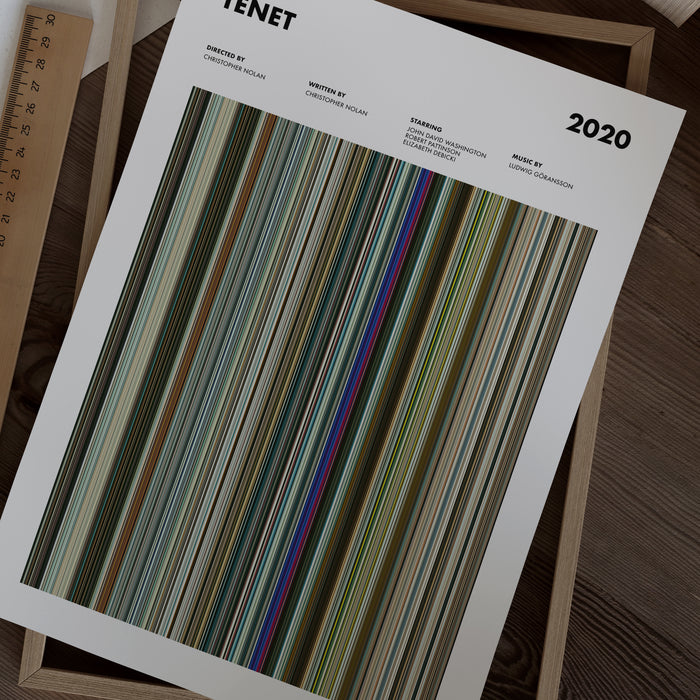 Tenet Movie Barcode Poster