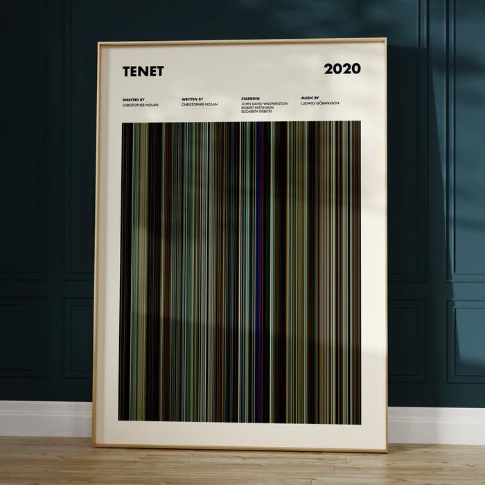 Tenet Movie Barcode Poster