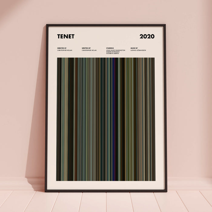 Tenet Movie Barcode Poster