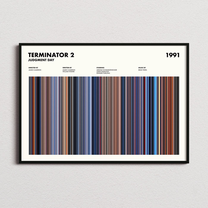 Terminator 2: Judgment Day Movie Barcode Poster