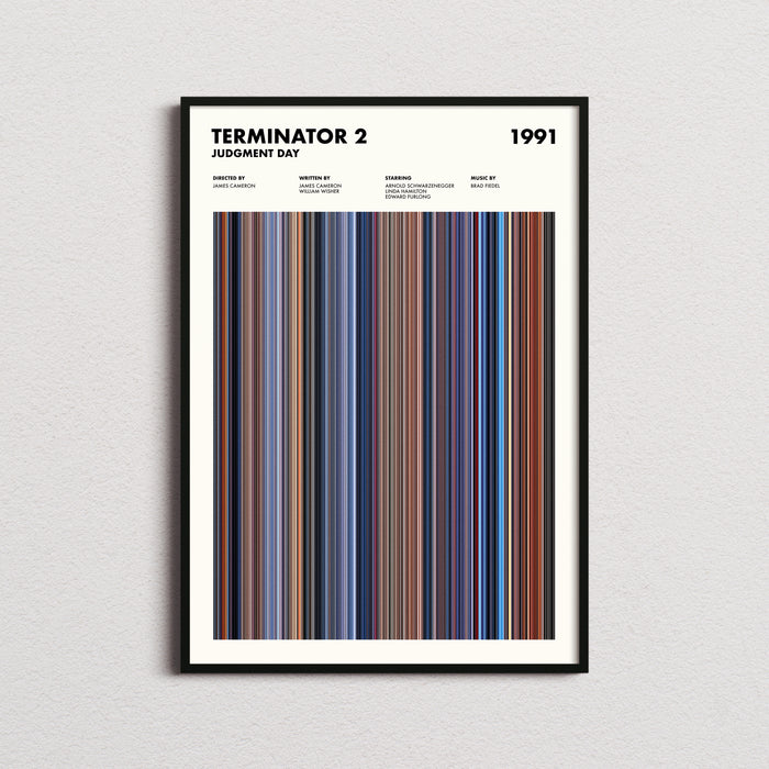 Terminator 2: Judgment Day Movie Barcode Poster