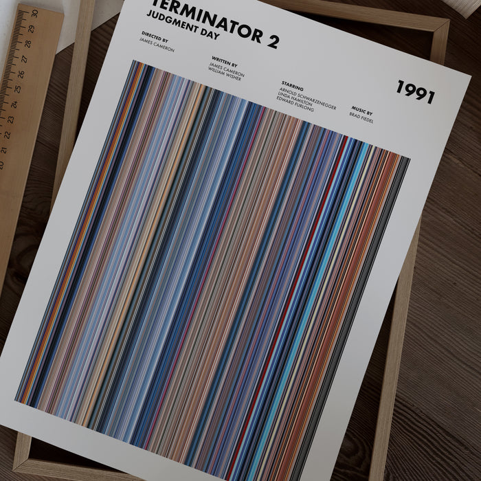 Terminator 2: Judgment Day Movie Barcode Poster