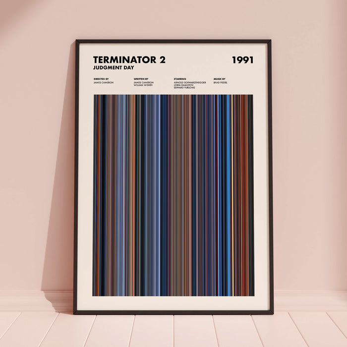 Terminator 2: Judgment Day Movie Barcode Poster