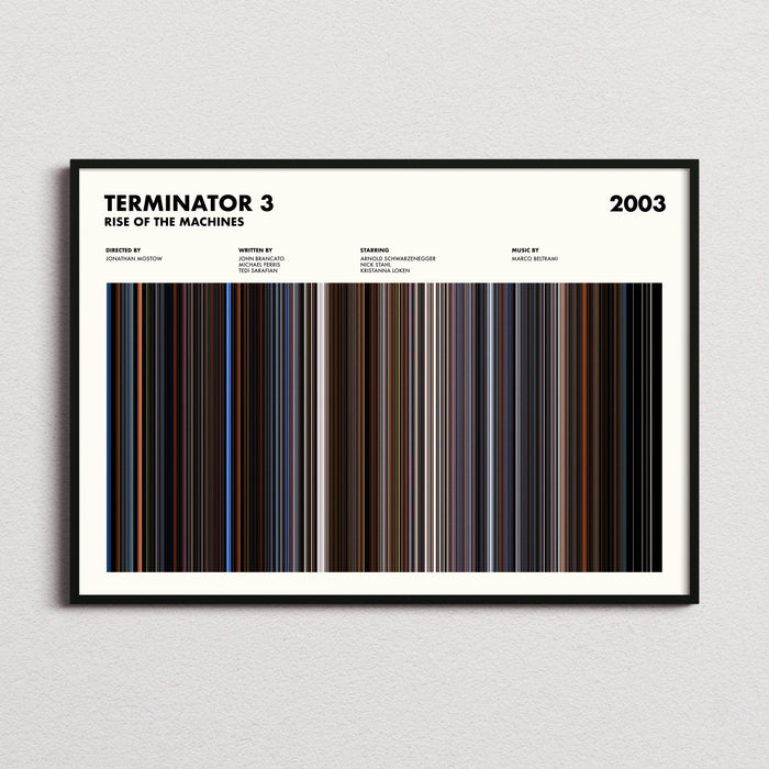 Terminator 3: Rise of the Machines Movie Barcode Poster