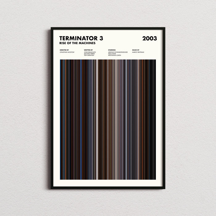 Terminator 3: Rise of the Machines Movie Barcode Poster