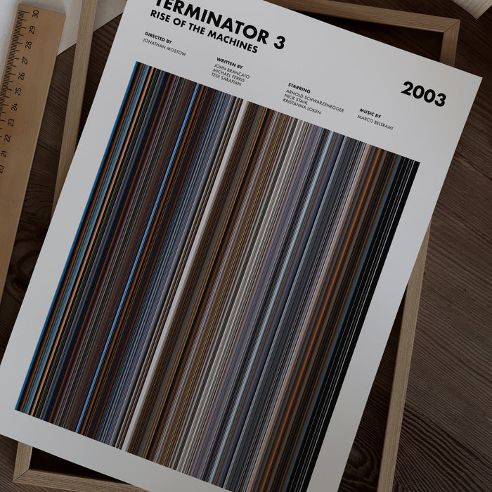 Terminator 3: Rise of the Machines Movie Barcode Poster