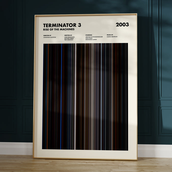 Terminator 3: Rise of the Machines Movie Barcode Poster