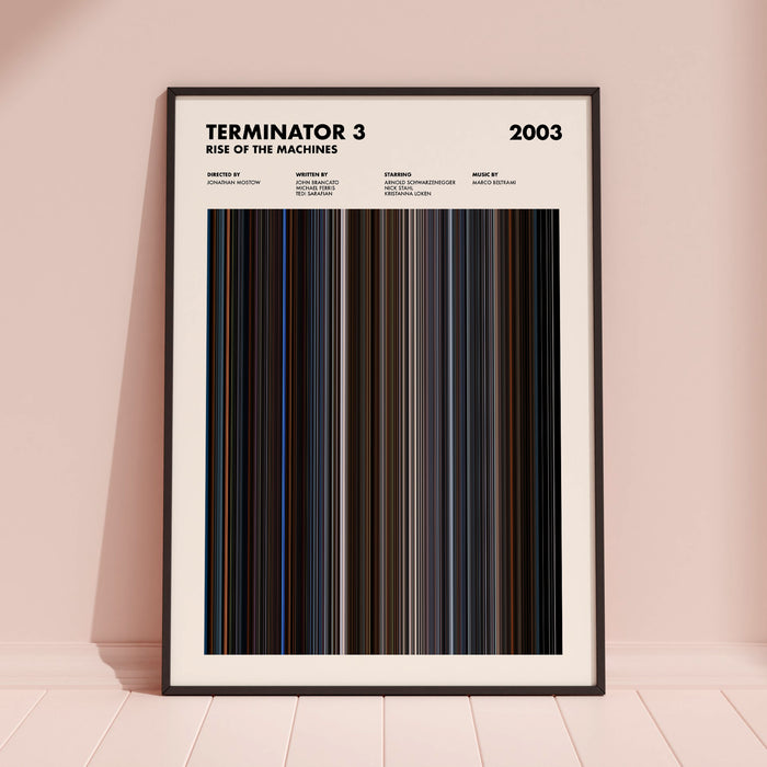 Terminator 3: Rise of the Machines Movie Barcode Poster