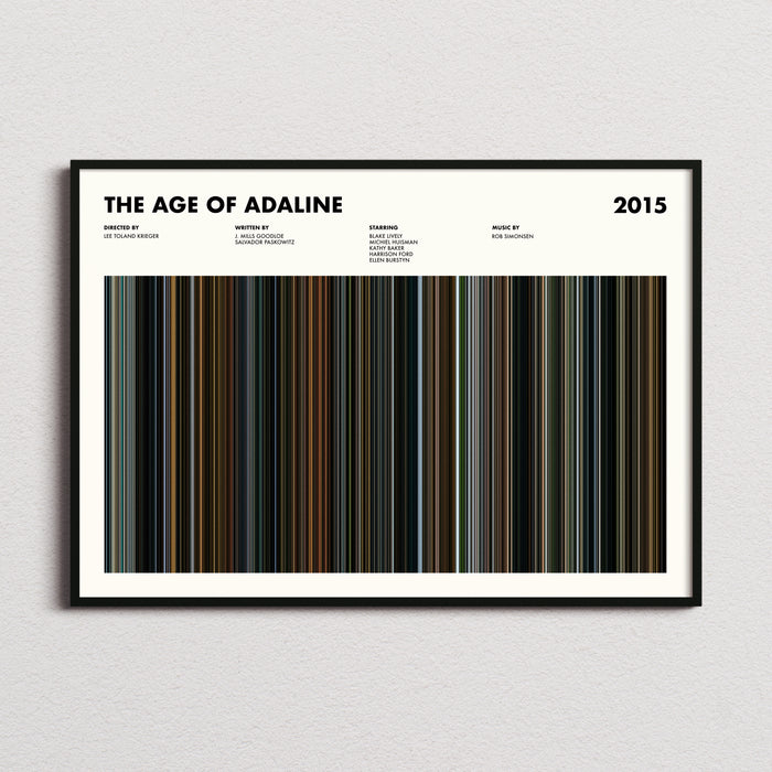 The Age Of Adaline Movie Barcode Movie Barcode Poster