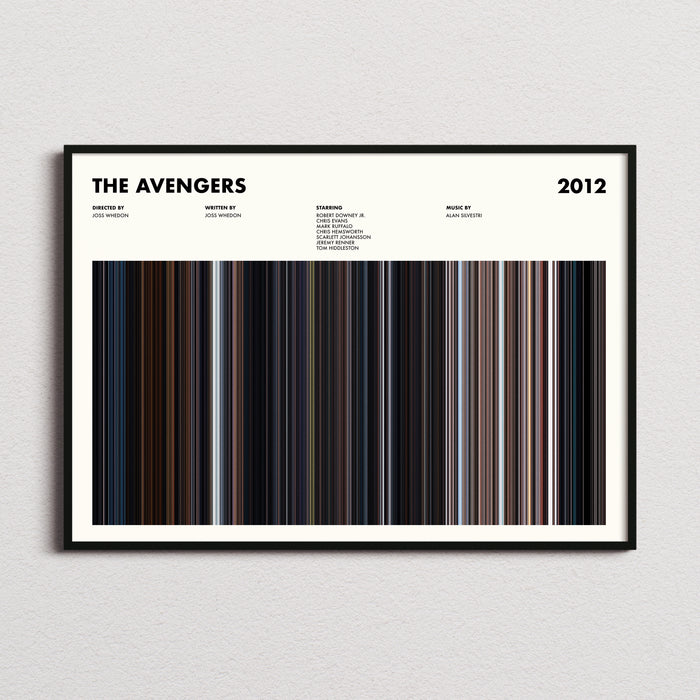 The Avengers Movie Barcode Poster