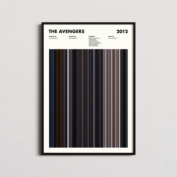 The Avengers Movie Barcode Poster