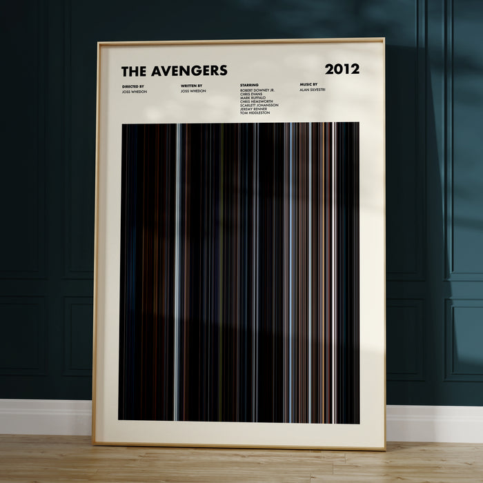 The Avengers Movie Barcode Poster