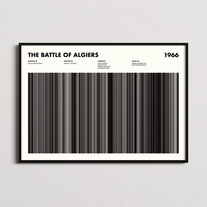 The Battle Of Algiers Movie Barcode Poster