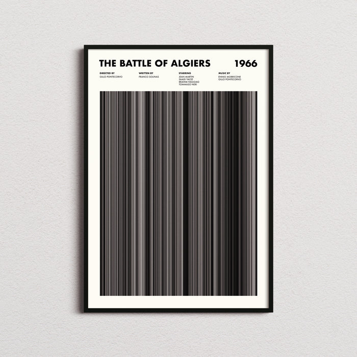 The Battle Of Algiers Movie Barcode Poster