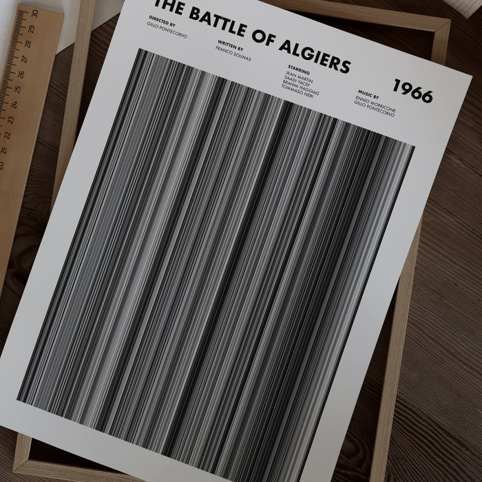 The Battle Of Algiers Movie Barcode Poster