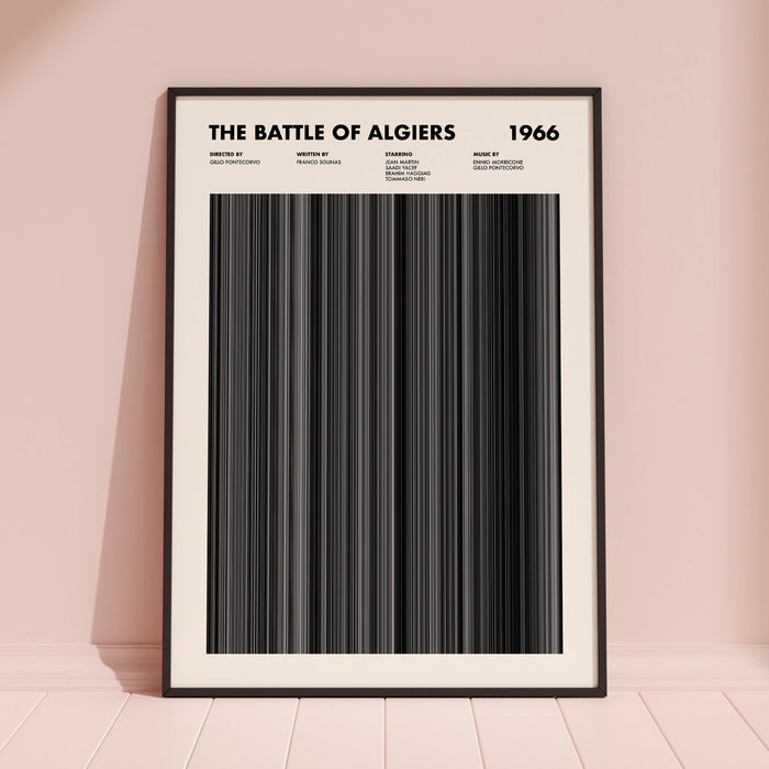 The Battle Of Algiers Movie Barcode Poster