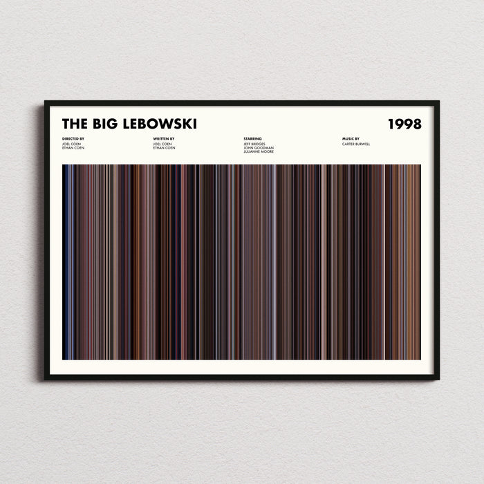 The Big Lebowski Movie Barcode Poster