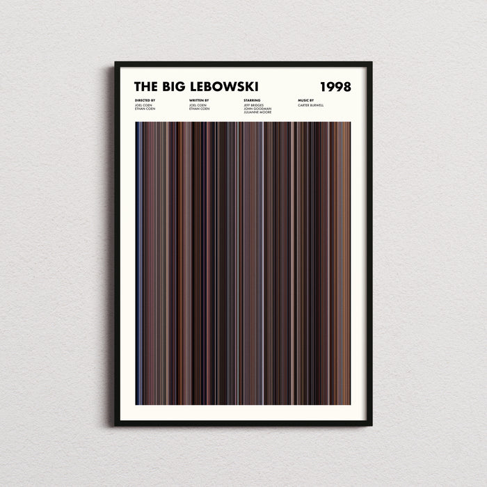 The Big Lebowski Movie Barcode Poster