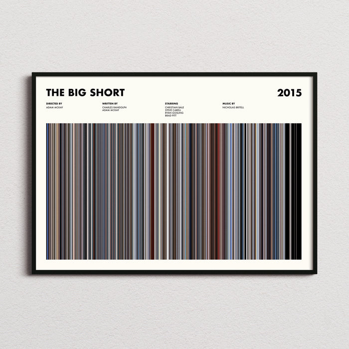 The Big Short Movie Barcode Poster