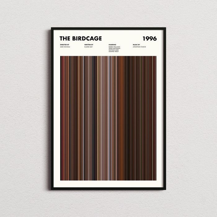 The Birdcage Movie Barcode Poster