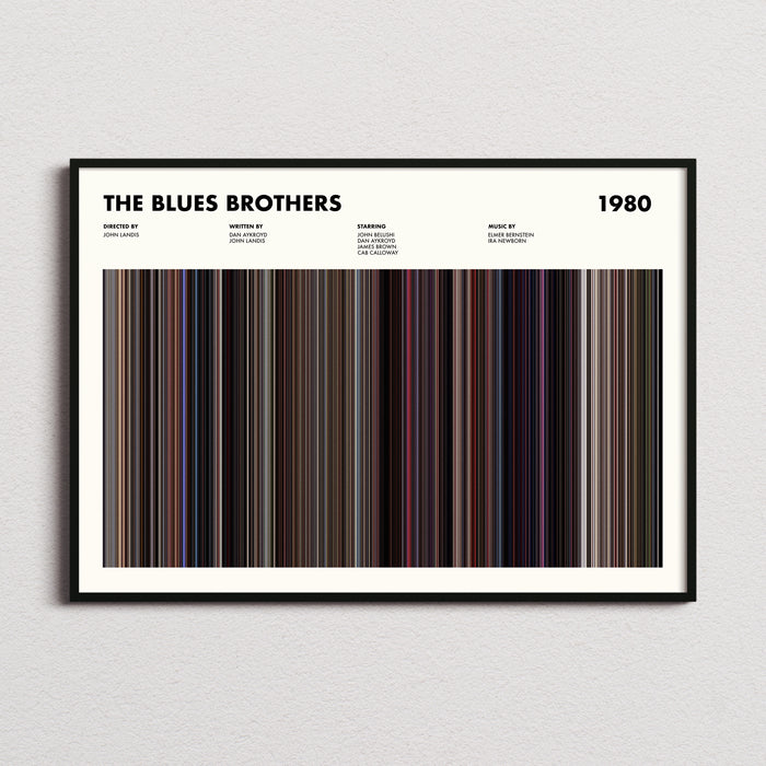 The Blues Brothers Movie Barcode Poster