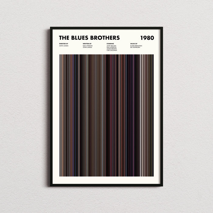 The Blues Brothers Movie Barcode Poster