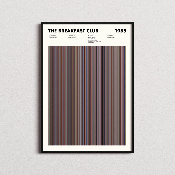 The Breakfast Club Movie Barcode Poster