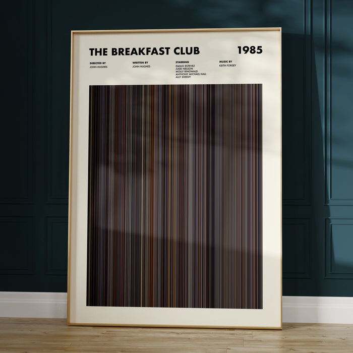 The Breakfast Club Movie Barcode Poster