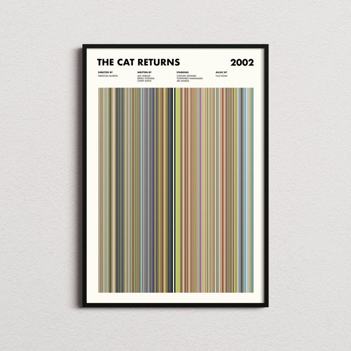 The Cat Returns Movie Barcode Poster