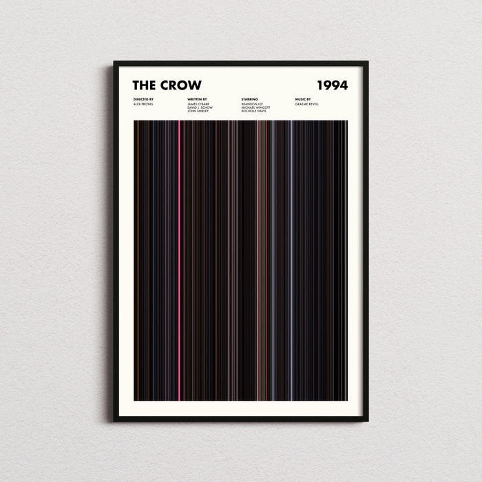 The Crow Movie Barcode Poster