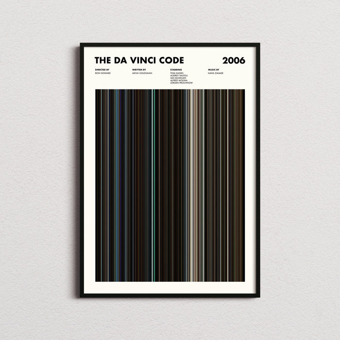 The Da Vinci Code Movie Barcode Poster