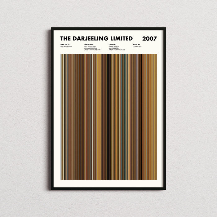 The Darjeeling Limited Movie Barcode Poster