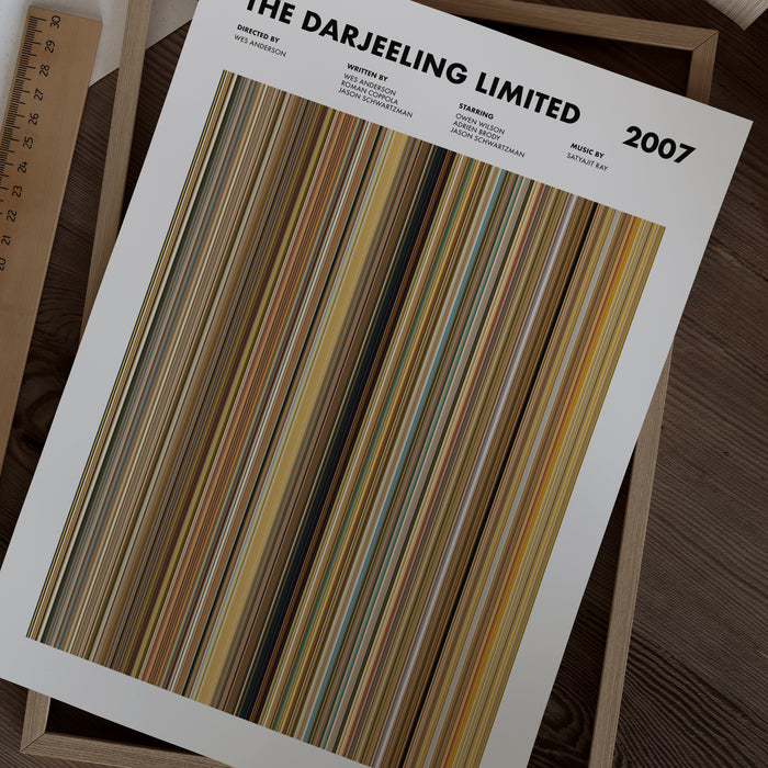 The Darjeeling Limited Movie Barcode Poster