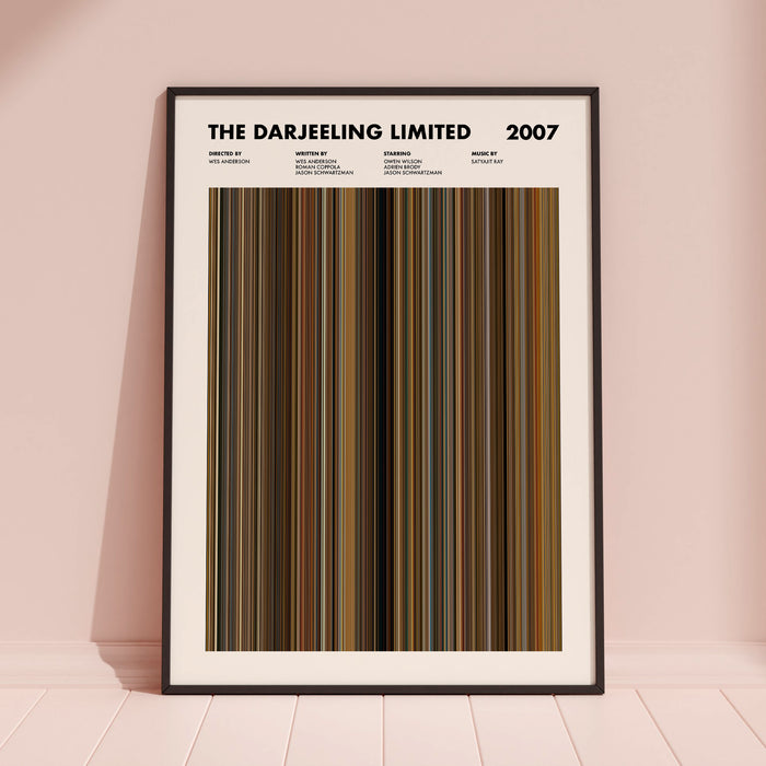 The Darjeeling Limited Movie Barcode Poster