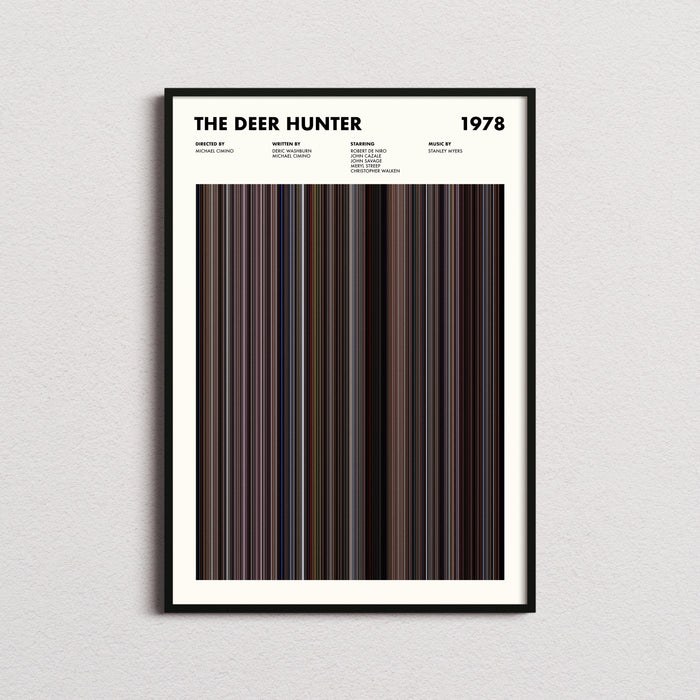 The Deer Hunter Movie Barcode Poster