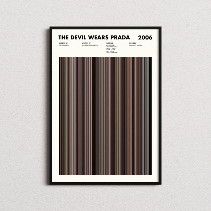 The Devil Wears Prada Movie Barcode Movie Barcode Poster