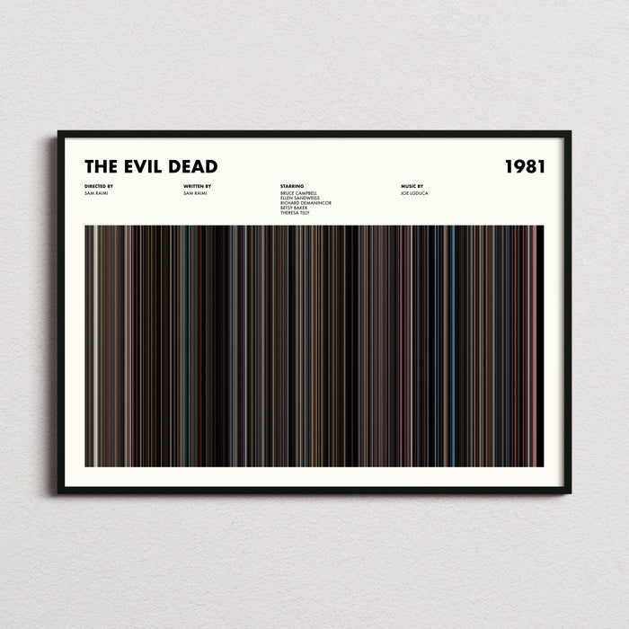 The Evil Dead Movie Barcode Poster