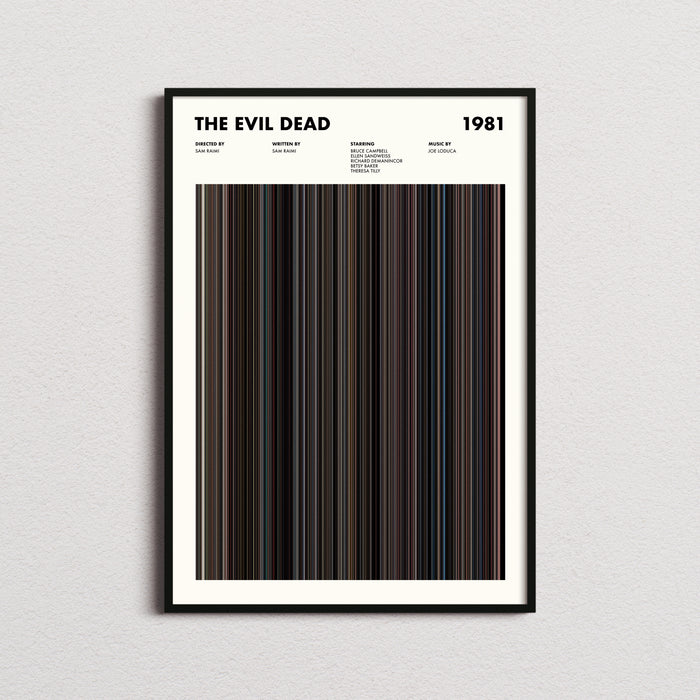 The Evil Dead Movie Barcode Poster