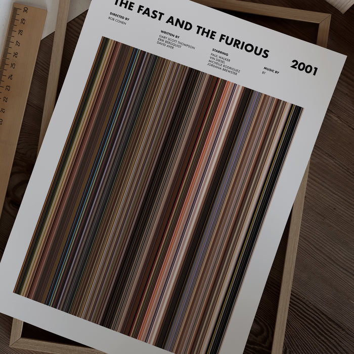 The Fast And The Furious Movie Barcode Poster