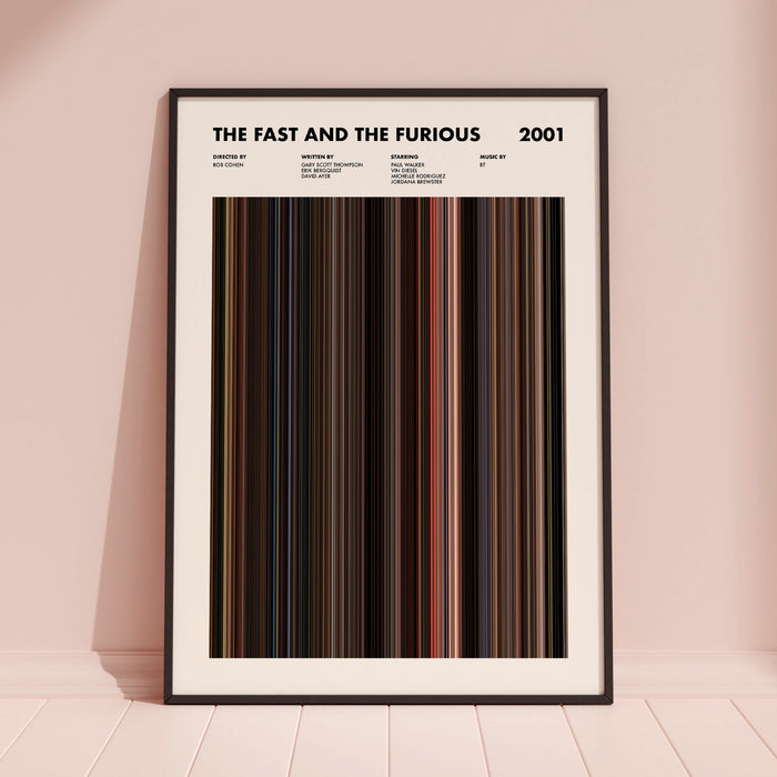 The Fast And The Furious Movie Barcode Poster