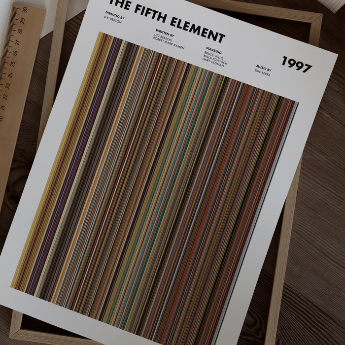 The Fifth Element Movie Barcode Poster