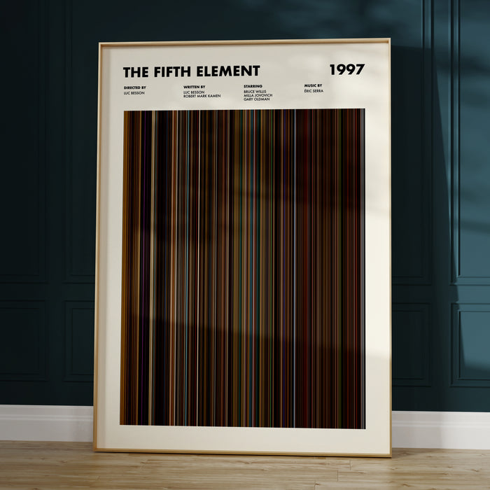 The Fifth Element Movie Barcode Poster