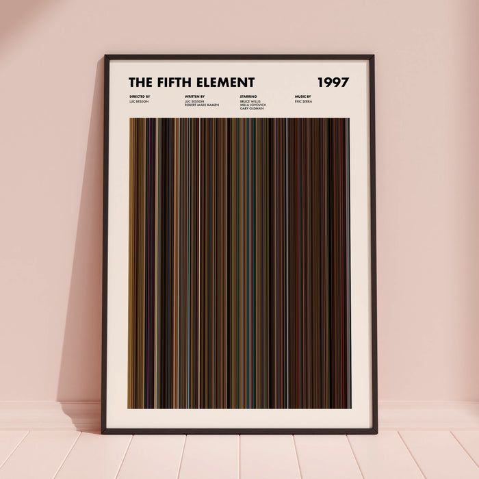 The Fifth Element Movie Barcode Poster