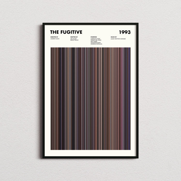 The Fugitive Movie Barcode Poster