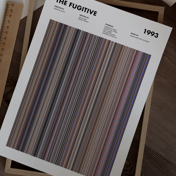 The Fugitive Movie Barcode Poster