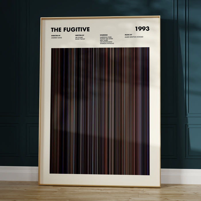 The Fugitive Movie Barcode Poster