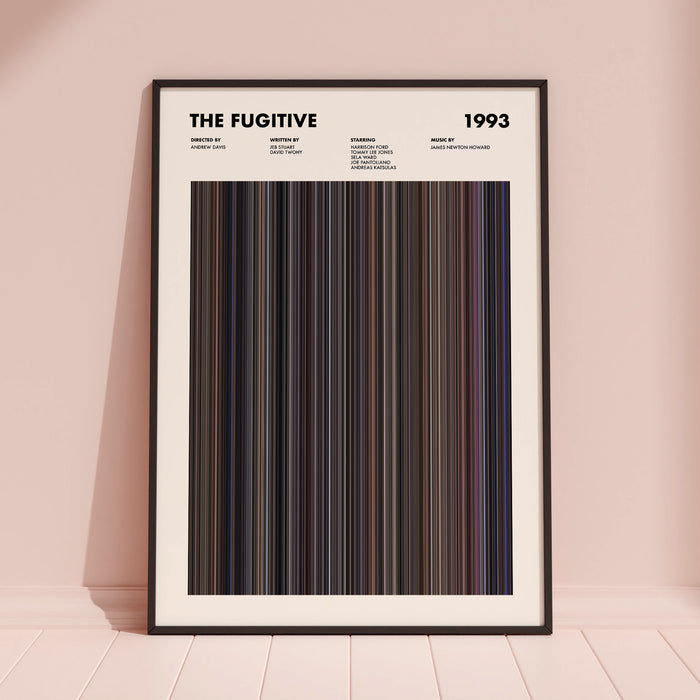 The Fugitive Movie Barcode Poster