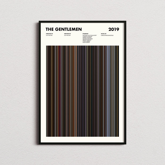 The Gentlemen Movie Barcode Movie Barcode Poster